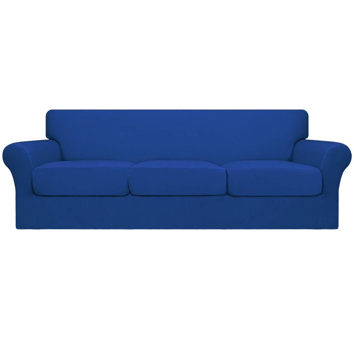 Easy-Going 4 Pieces Stretch Sofa Cover for 3 Cushion Couch Washable