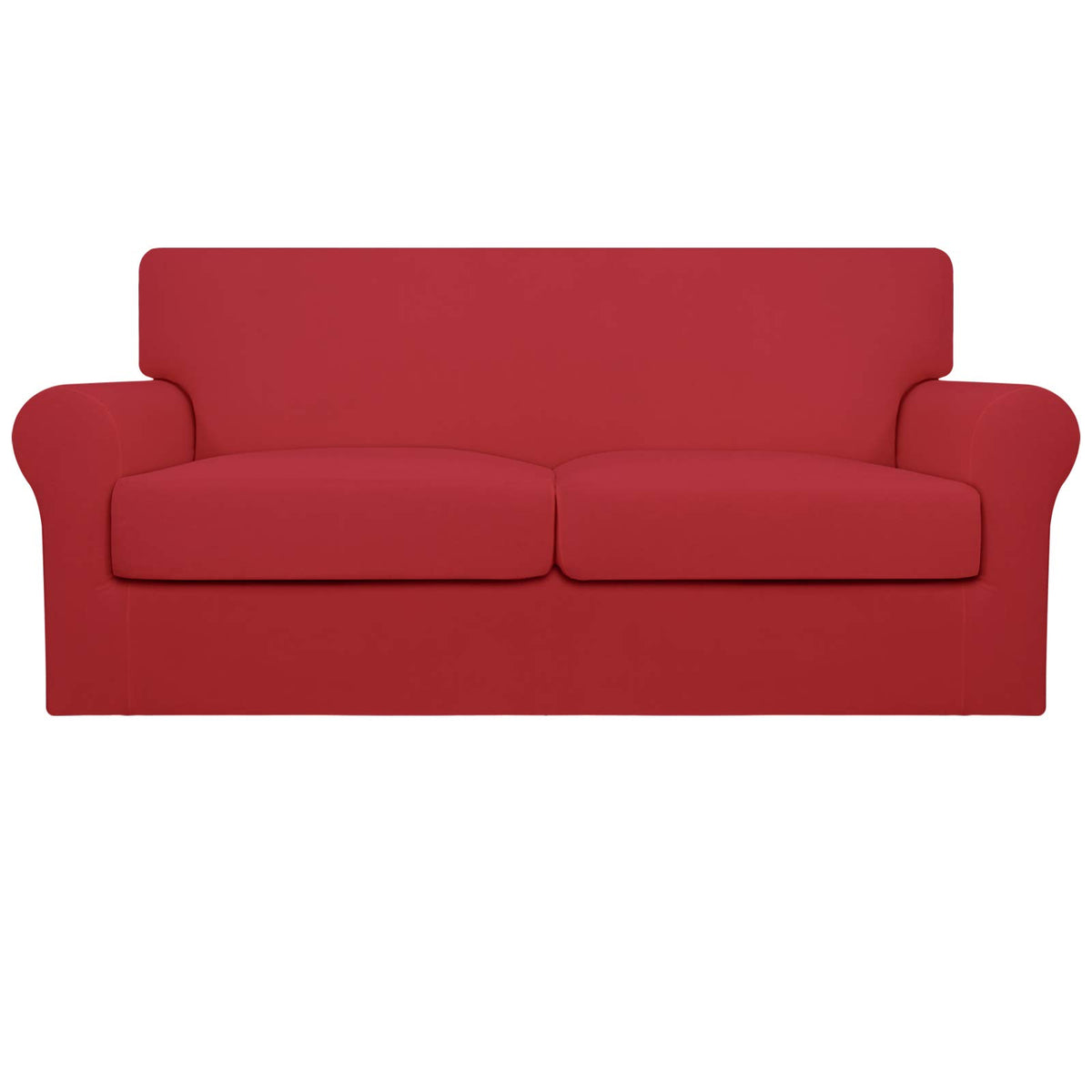 Easy-Going 4 Pieces Stretch Sofa Cover for 3 Cushion Couch Washable