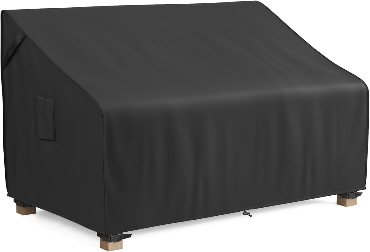 MR. COVER 3-Seater Outdoor Couch Cover Waterproof, 80 Inch Patio Furniture Cover for Sofa, Heavy Duty Polyester & Double-Stitched Seams, Classic Black
