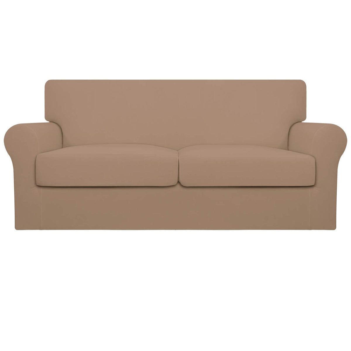 Easy-Going 4 Pieces Stretch Sofa Cover for 3 Cushion Couch Washable