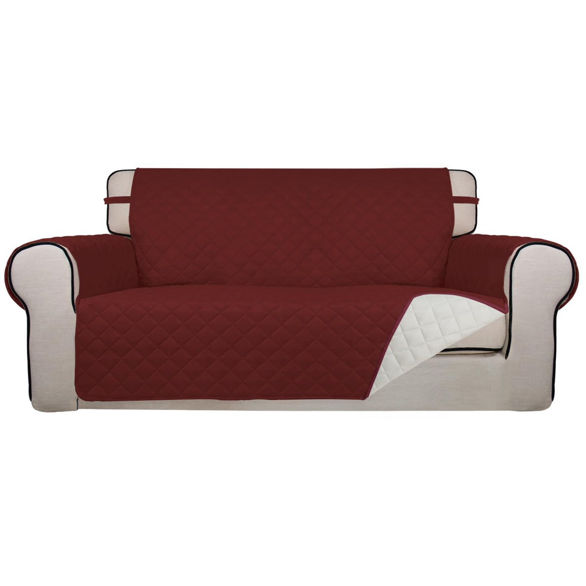 PureFit Reversible Quilted Couch Covers for Dogs Sofa Cover 4 Seater 88"