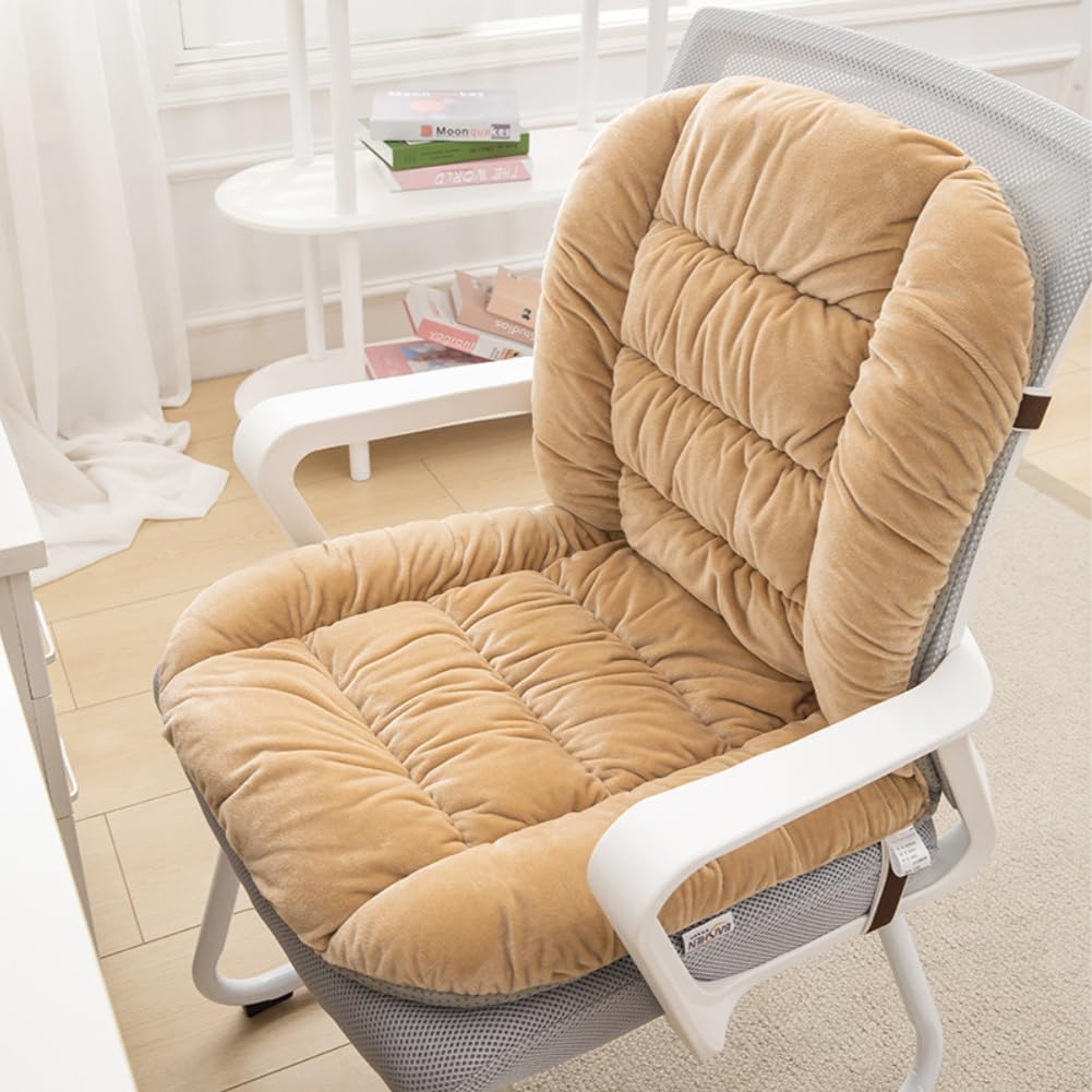 Desk Chair Cushion Office Chair Cushion Seat Cushion with Back Support Integrated Pad with Fixed Band for Sedentary Individuals