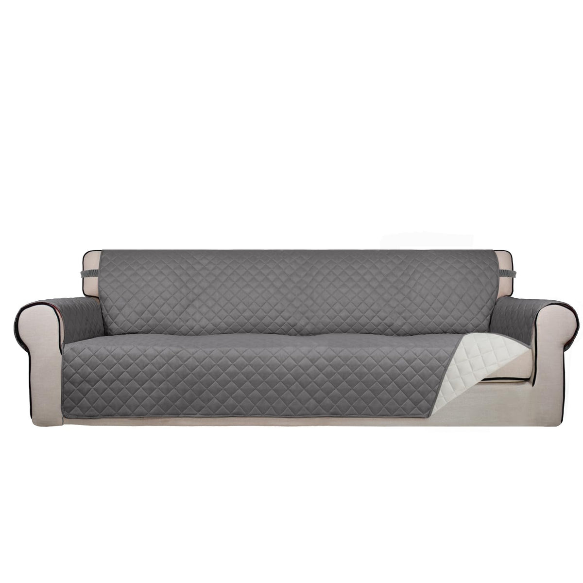 PureFit Reversible Quilted Couch Covers for Dogs Sofa Cover 4 Seater 88"