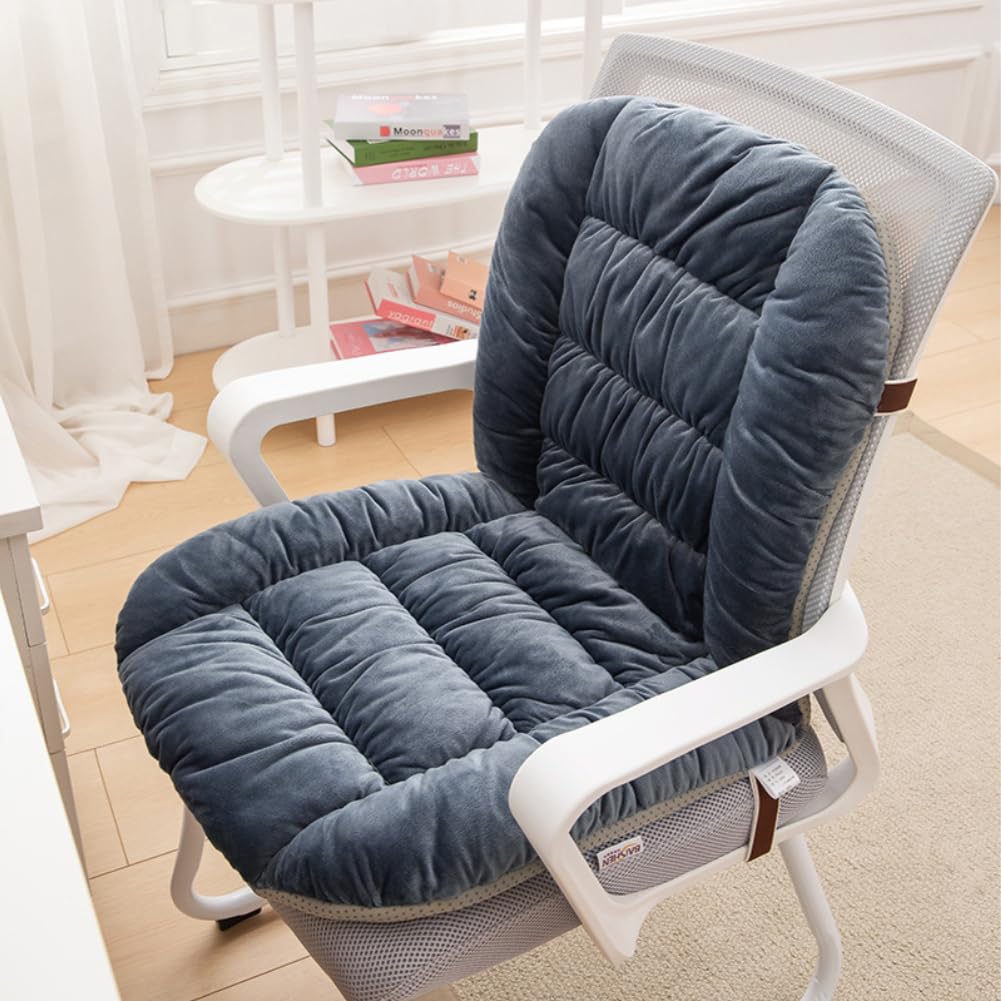 Desk Chair Cushion Office Chair Cushion Seat Cushion with Back Support Integrated Pad with Fixed Band for Sedentary Individuals