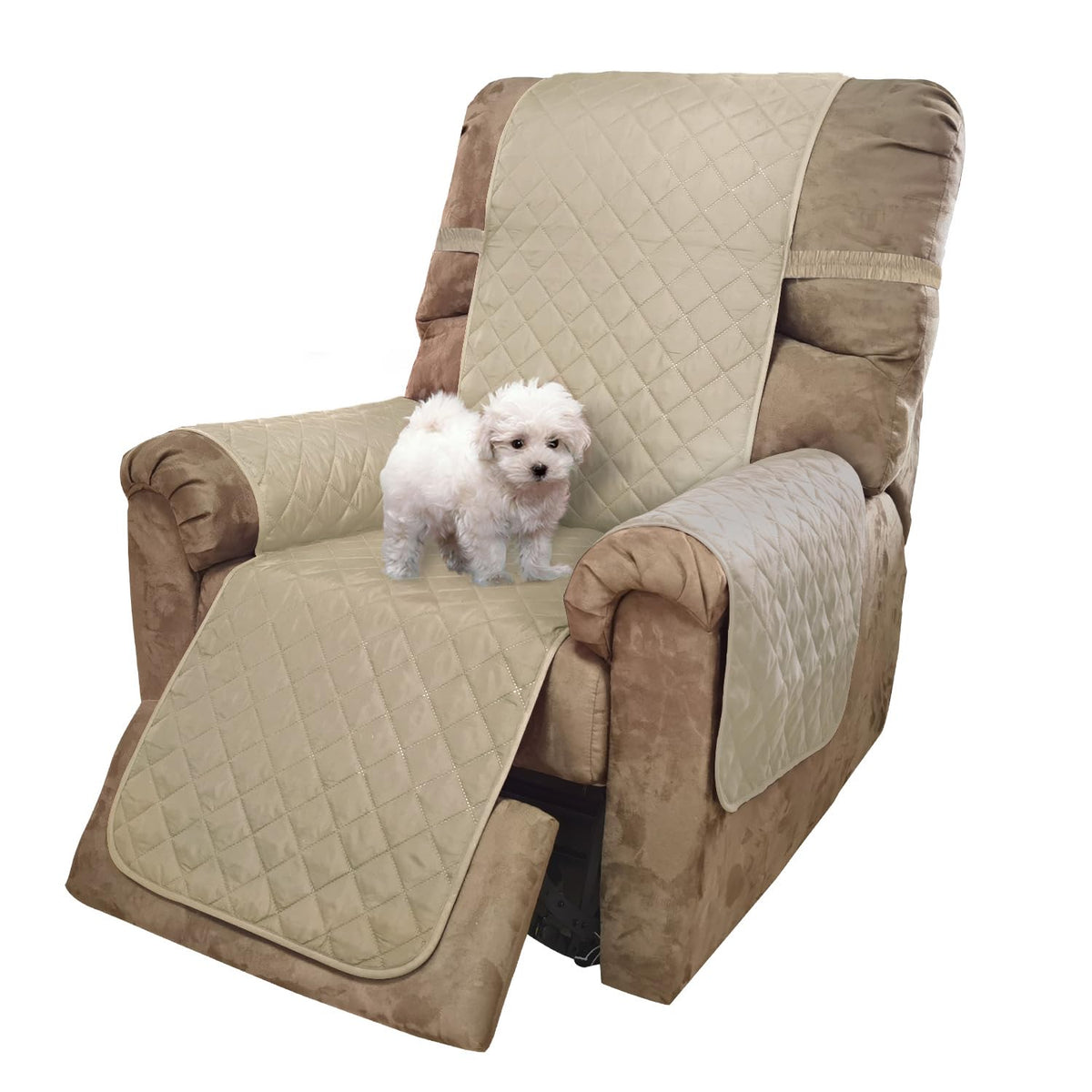 U-NICE HOME Reversible Sofa Cover Couch Cover for Dogs, Coffee/Beige