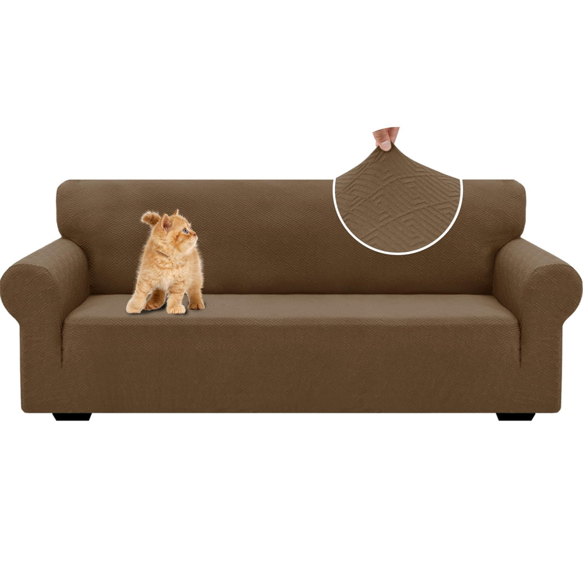 XINEAGE Stretch Jacquard Sofa Cover, Non Slip Sofa Slipcover for Dog