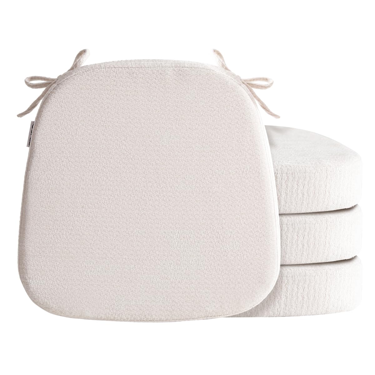 Chair Cushions for Dining Chairs, Washable Chair Pads, Brown, 4 Pack