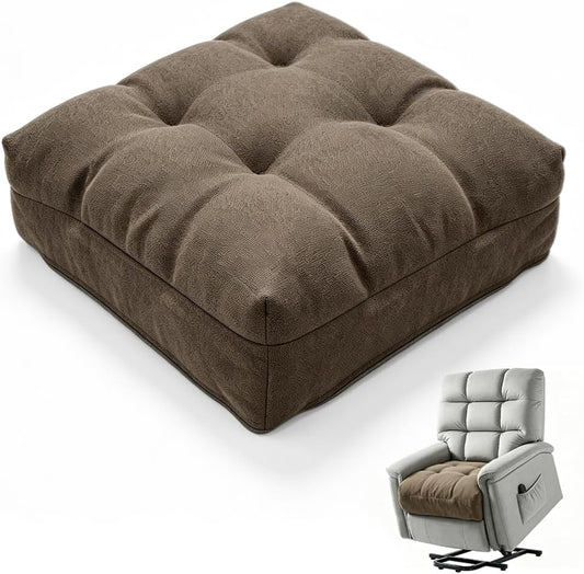 Recliner Cushion for the Elderly, 20x20x5 Brown Chair Cushion