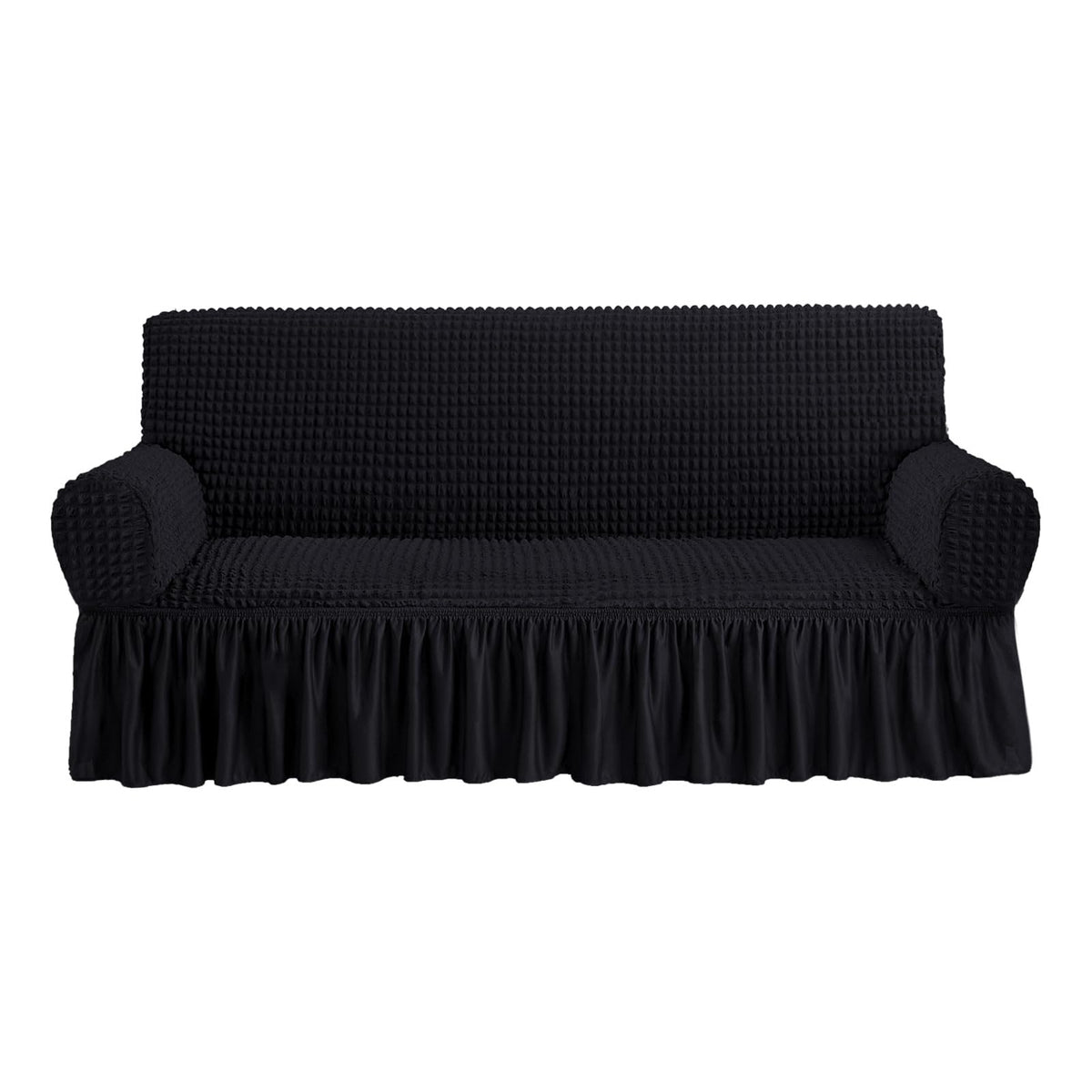 NICEEC Sofa Cover Wine Red Couch Cover Stretch Sofa Slipcovers with Skirt