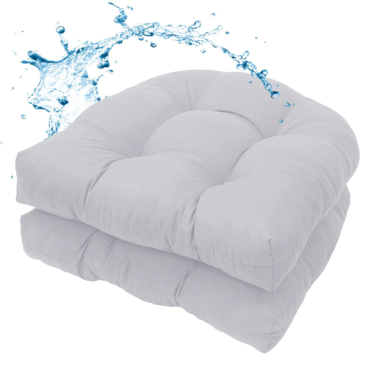 MTMR 2Pcs Outdoor Chair Cushions, Patio Furniture Seat Pads, Waterproof