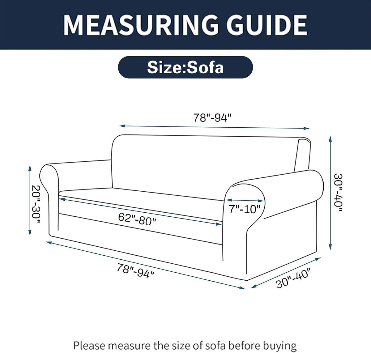 Cupuamon 2026 New Stretch Sofa Slipcovers Couch Cover for 3 Cushion Furniture Protector Sofa Covers with Elastic Bottom Jacquard Fabric Small Checks for Pets, Kids -Sofa, Black