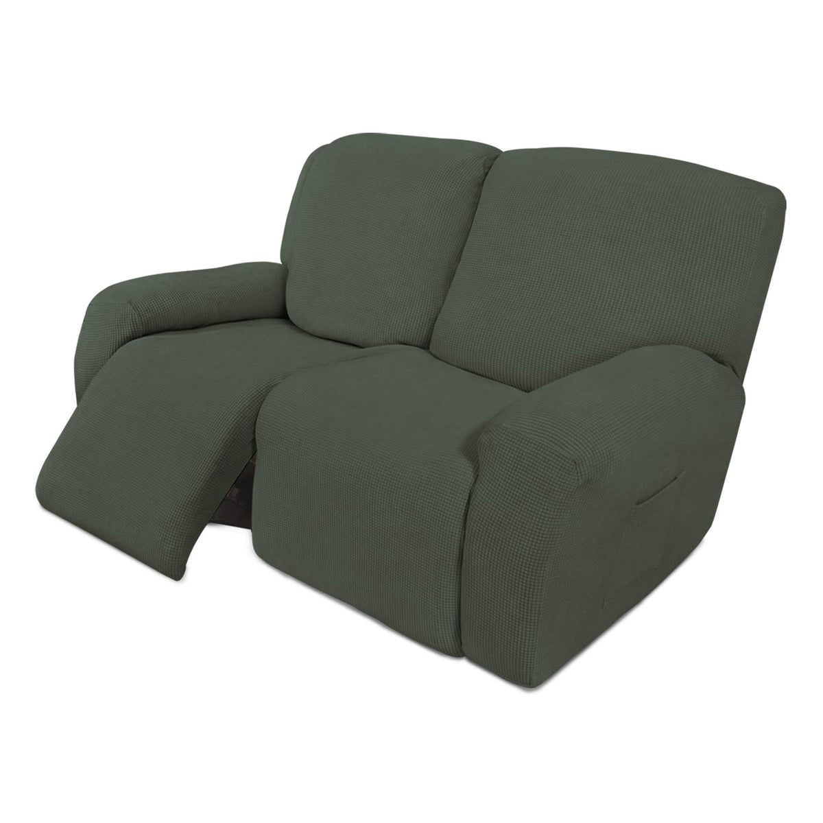 Easy-Going Stretch Recliner Chair Sofa Slipcover Washable Dark Gray