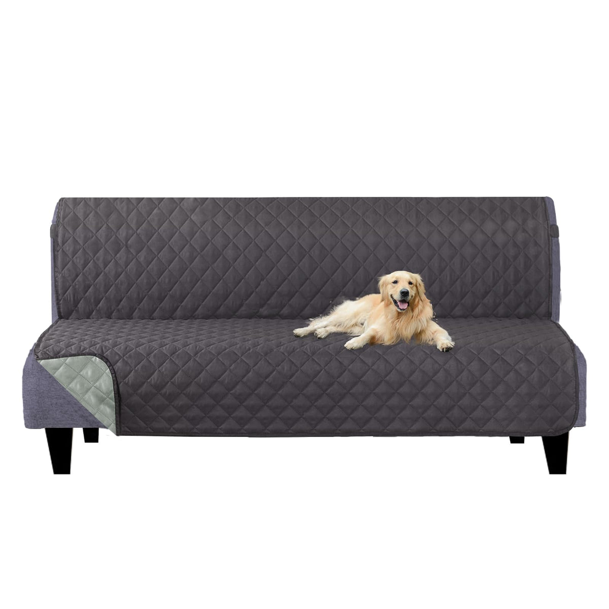 U-NICE HOME Reversible Sofa Cover Couch Cover for Dogs, Coffee/Beige