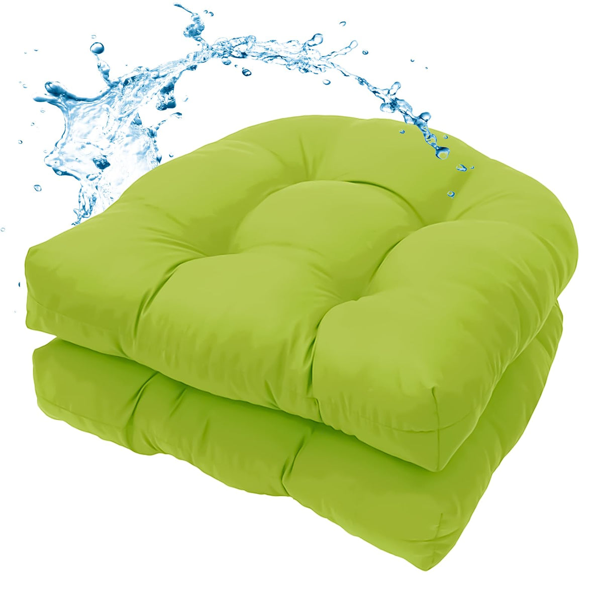 MTMR 2Pcs Outdoor Chair Cushions, Patio Furniture Seat Pads, Waterproof