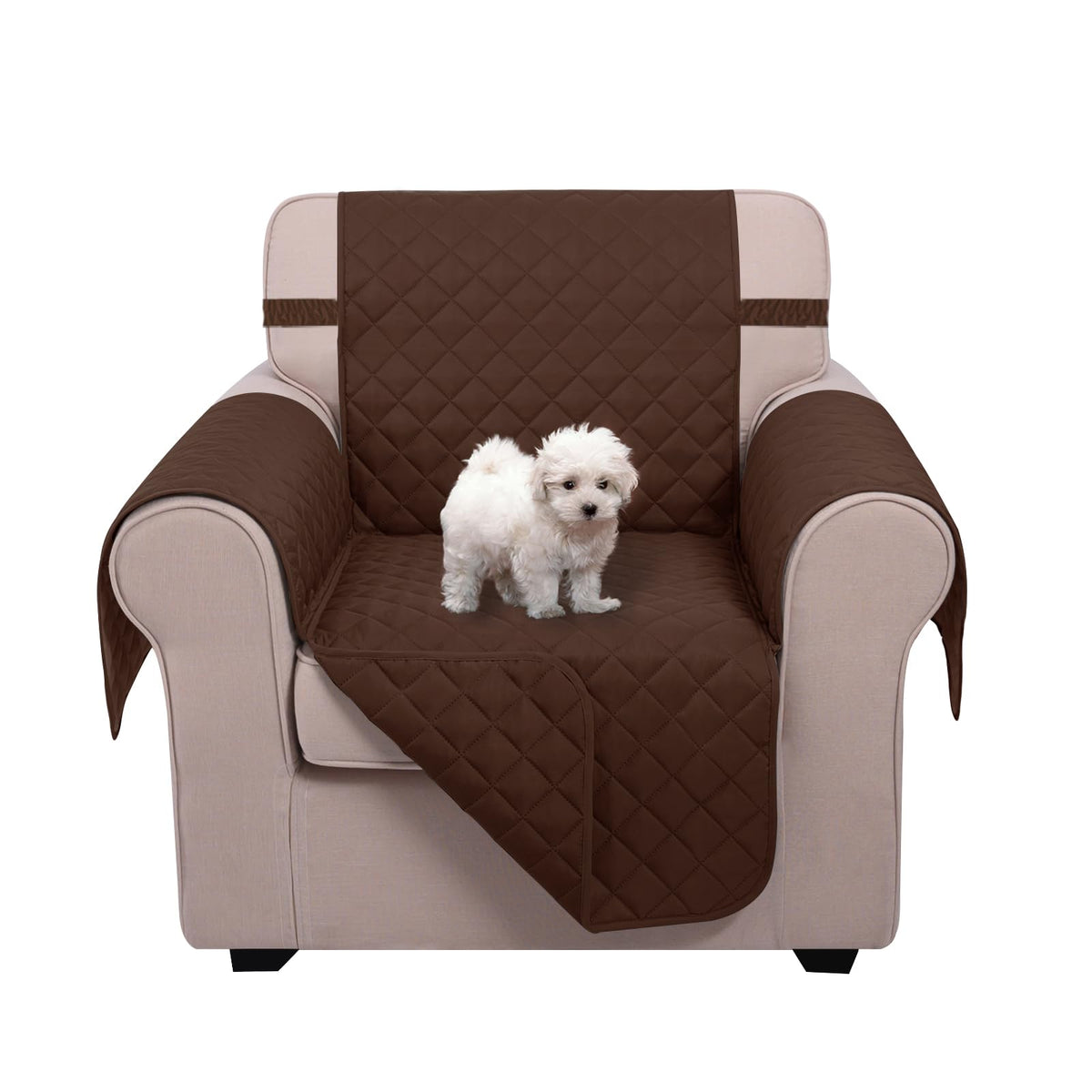 U-NICE HOME Reversible Sofa Cover Couch Cover for Dogs, Coffee/Beige