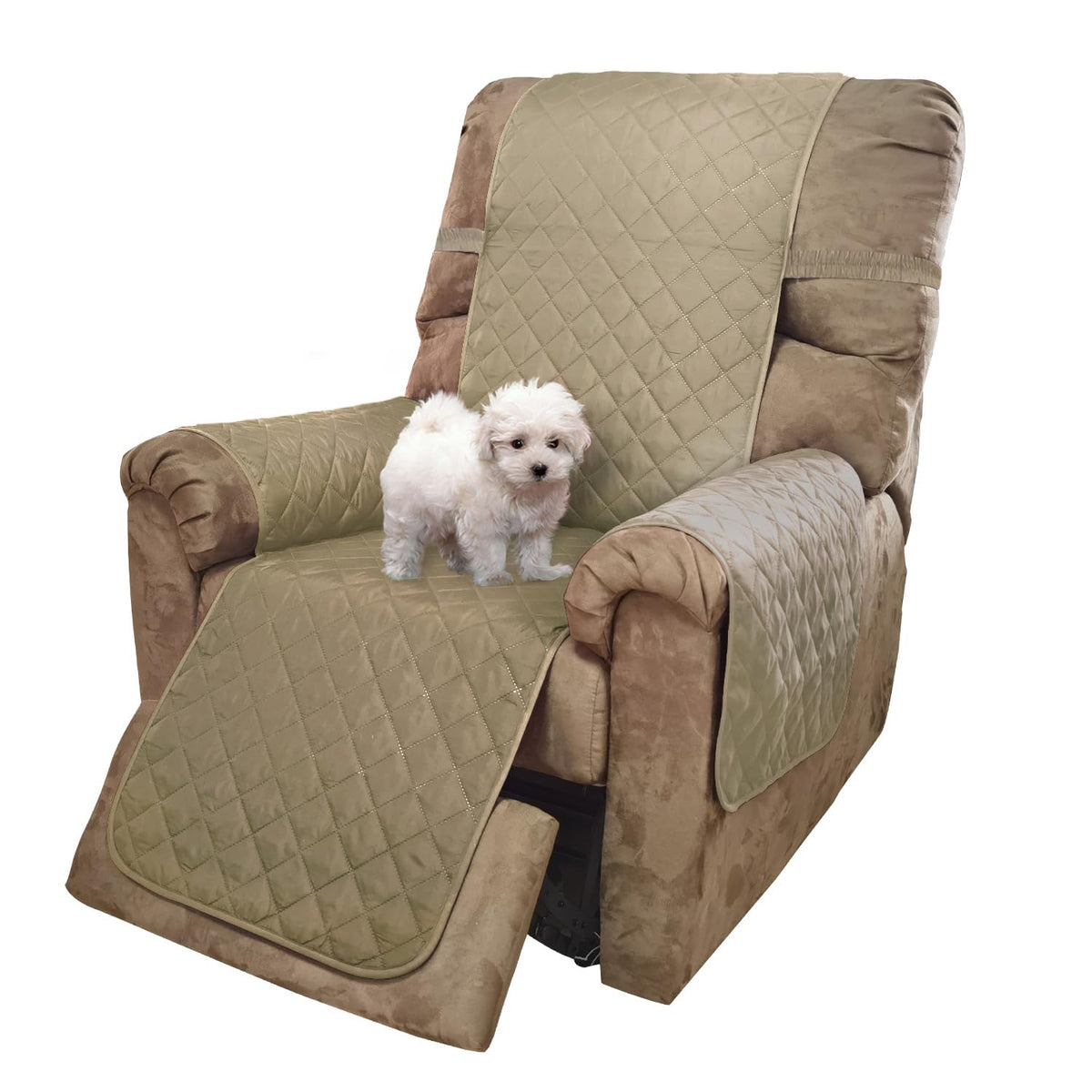 U-NICE HOME Reversible Sofa Cover Couch Cover for Dogs, Coffee/Beige