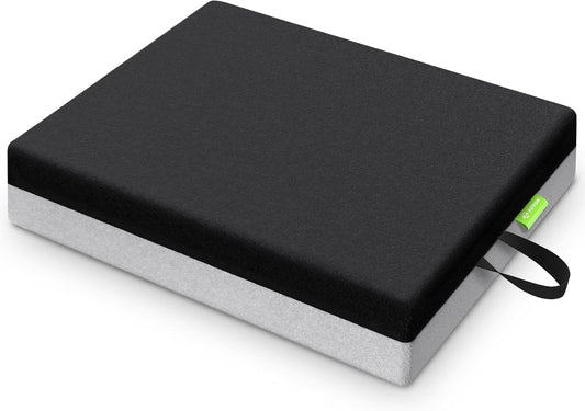 AUVON Ventilation Seat Cushion with Innovation Heat Dissipation Design, Wheelchair Cushion with Supportive Memory Foam, Waterproof & Anti-Slip Cover, Improve Lower Back Comfort (Black, X-Large)