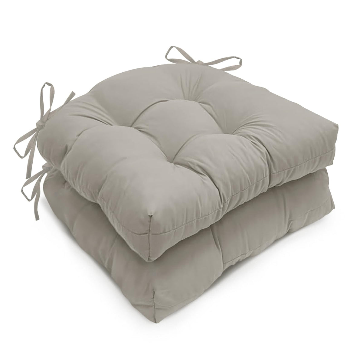 2 Pack Waterproof Outdoor Thick Tufted Chair Cushions,Peacock