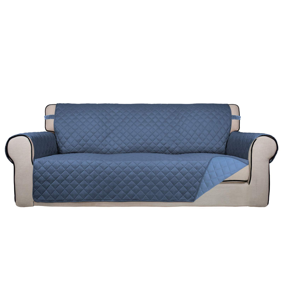 PureFit Reversible Quilted Sofa Cover Dog Couch Covers for Sofa, 66 in