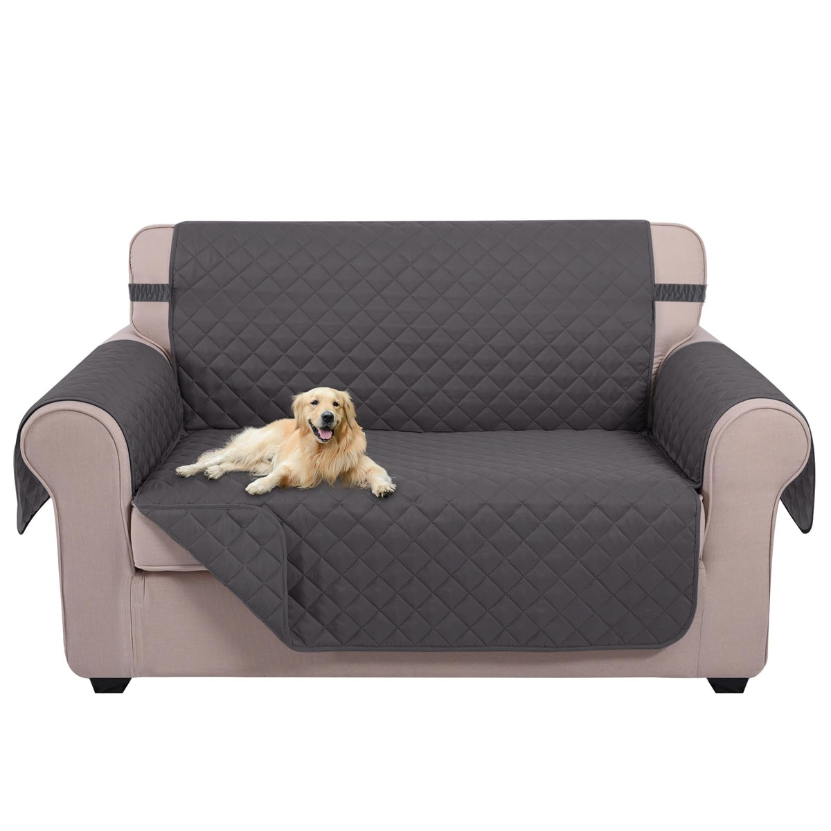 U-NICE HOME Reversible Sofa Cover Couch Cover for Dogs, Coffee/Beige