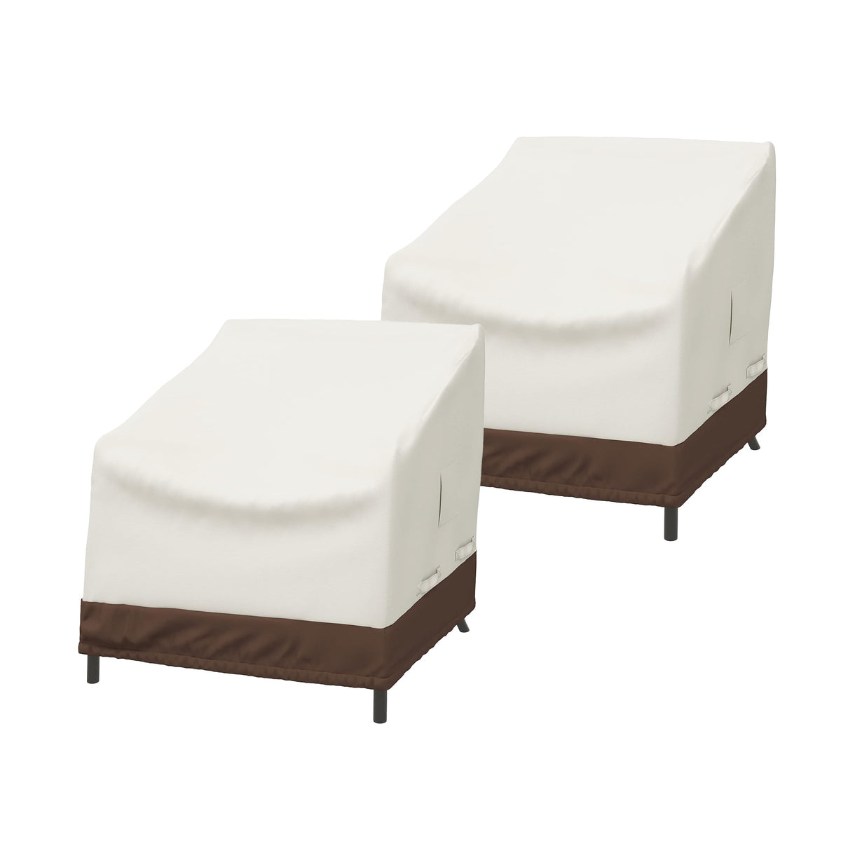 Amazon Basics 3-Seater Outdoor Couch and Patio Furniture Cover, Waterproof Lounge Sofa Cover, UV Resistant, Click-Close Straps, 78" x 38" x 29", Beige/Tan