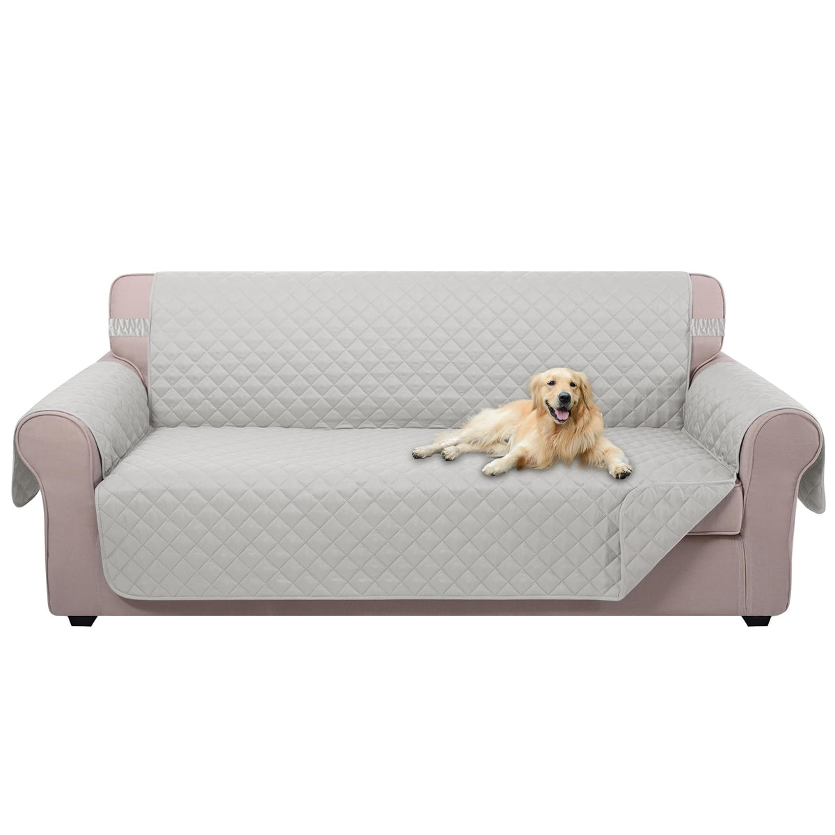 U-NICE HOME Reversible Sofa Cover Couch Cover for Dogs, Coffee/Beige