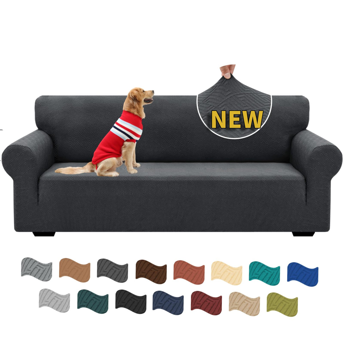 XINEAGE Stretch Jacquard Sofa Cover, Non Slip Sofa Slipcover for Dog