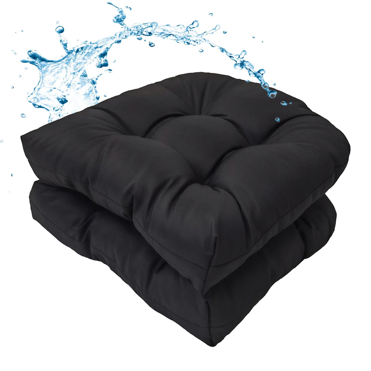 MTMR 2Pcs Outdoor Chair Cushions, Patio Furniture Seat Pads, Waterproof