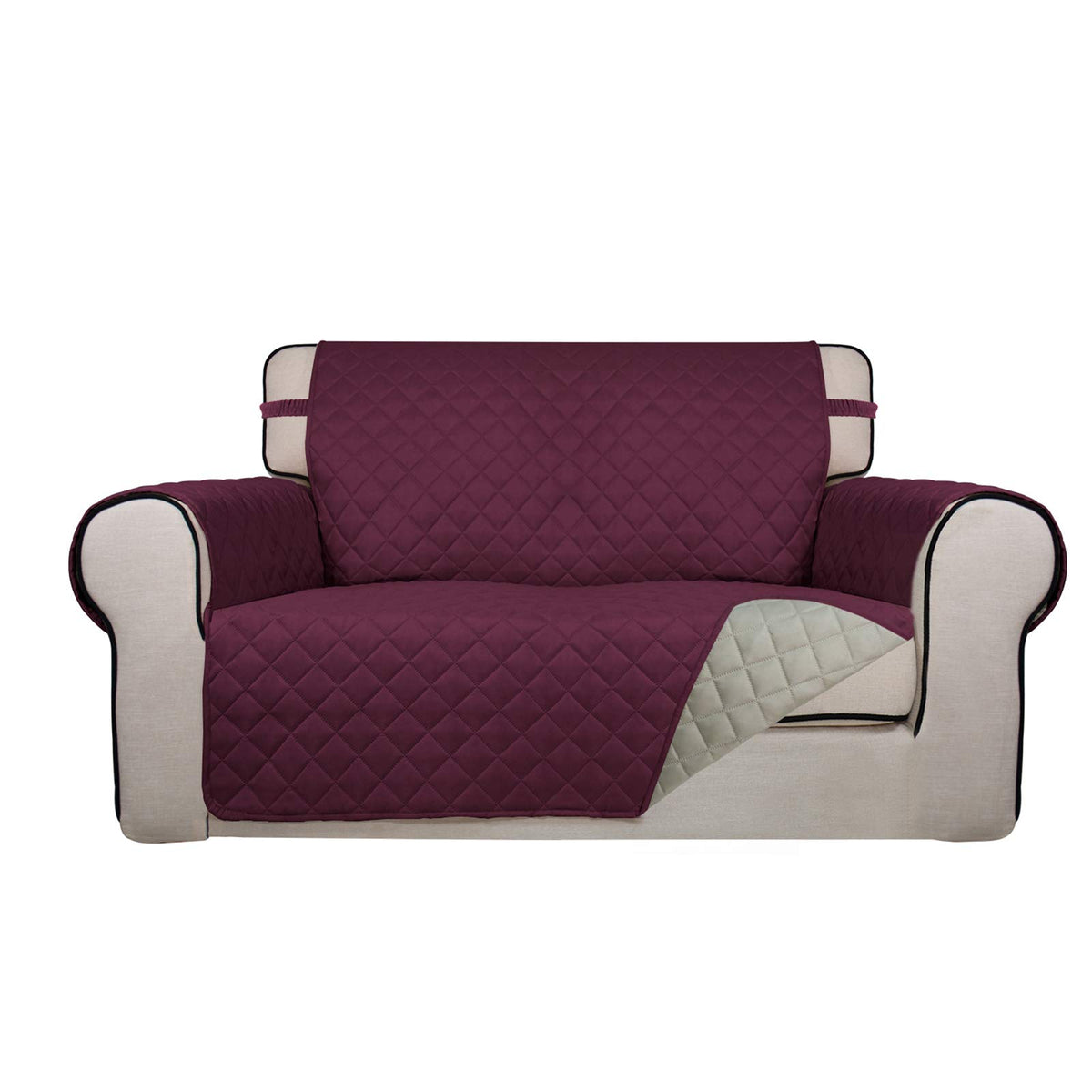 PureFit Reversible Quilted Couch Covers for Dogs Sofa Cover 4 Seater 88"