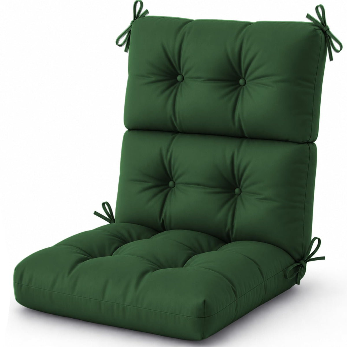 Outdoor Chair Cushion, Waterproof High Back Chair Cushion, Green