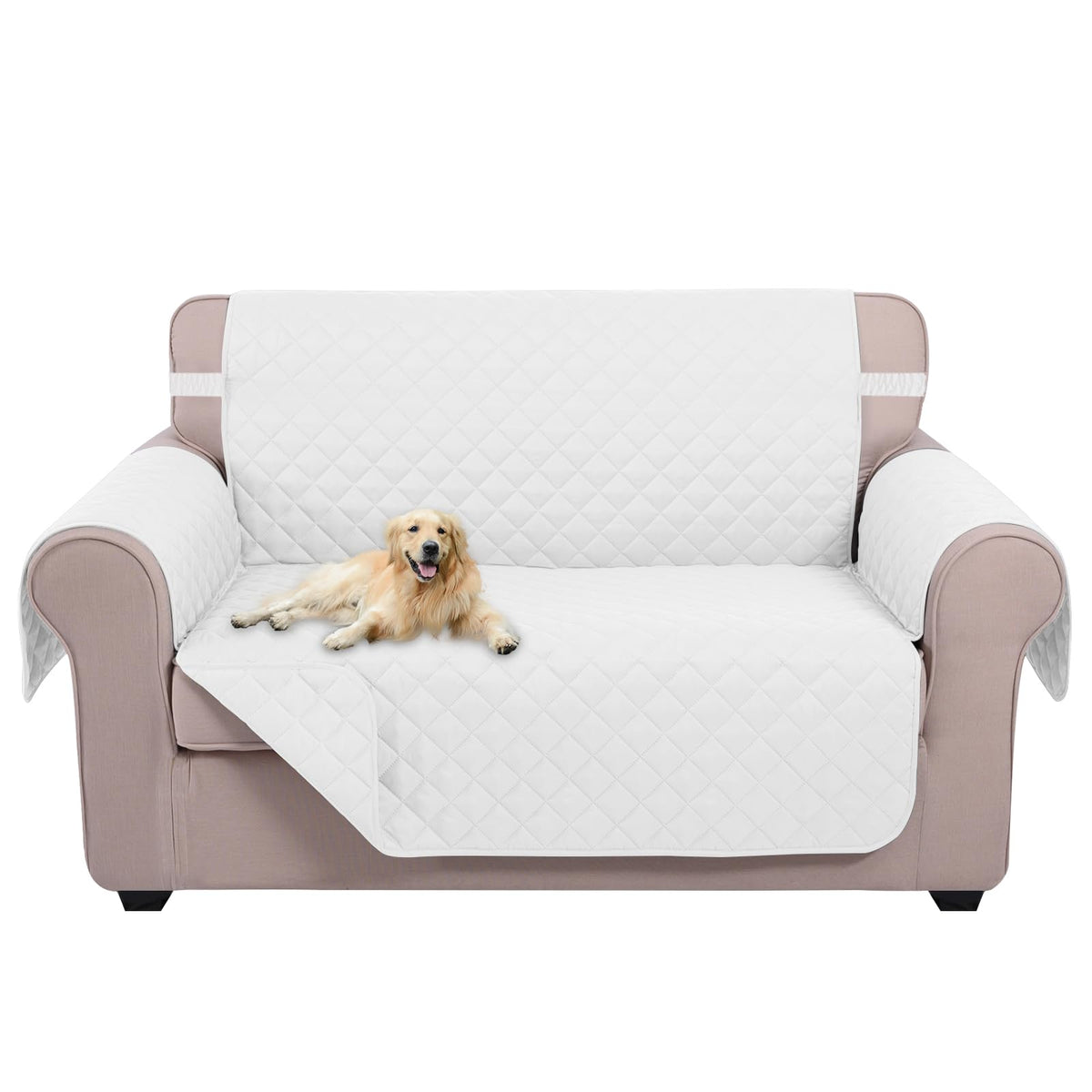 U-NICE HOME Reversible Sofa Cover Couch Cover for Dogs, Coffee/Beige