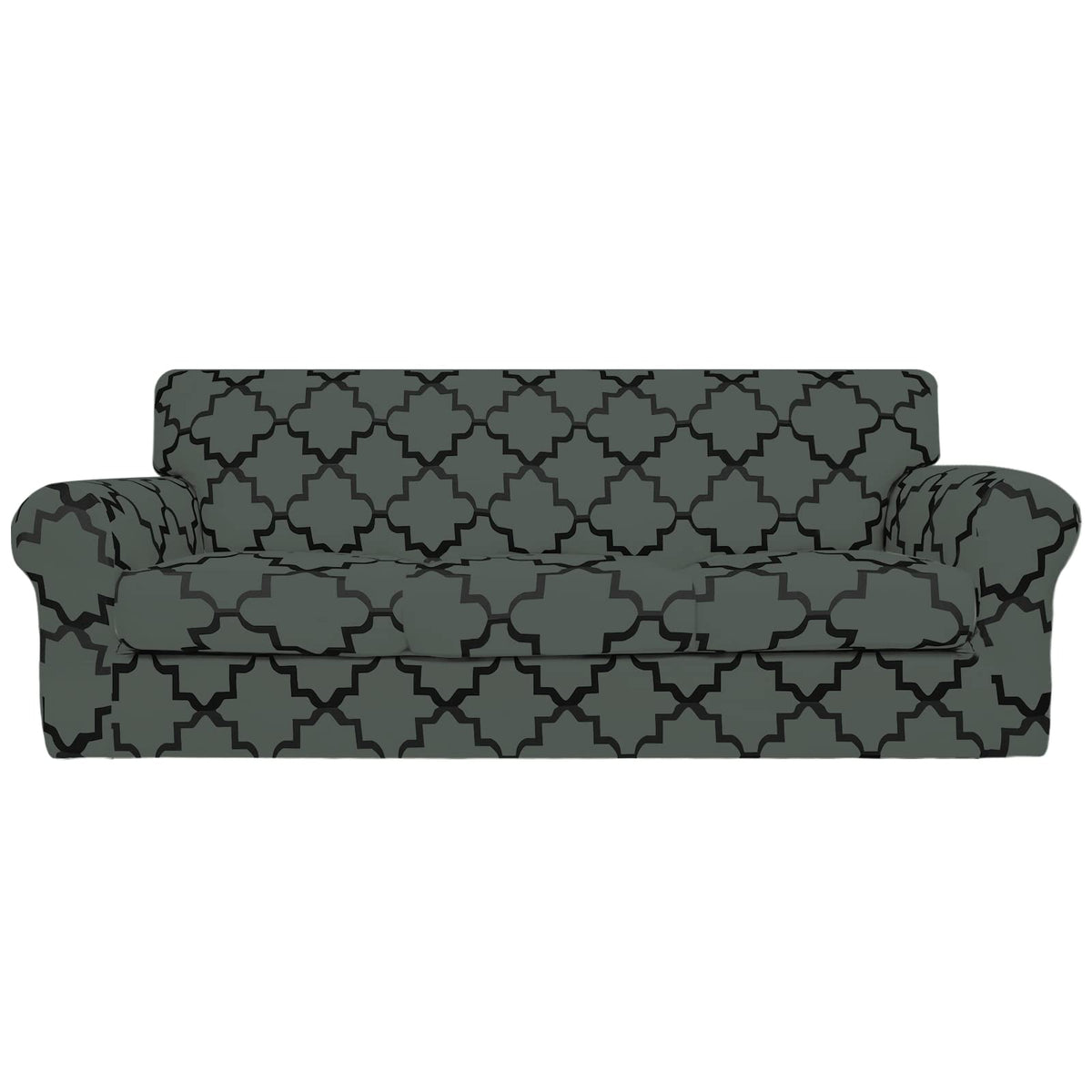 Easy-Going 4 Pieces Stretch Sofa Cover for 3 Cushion Couch Washable
