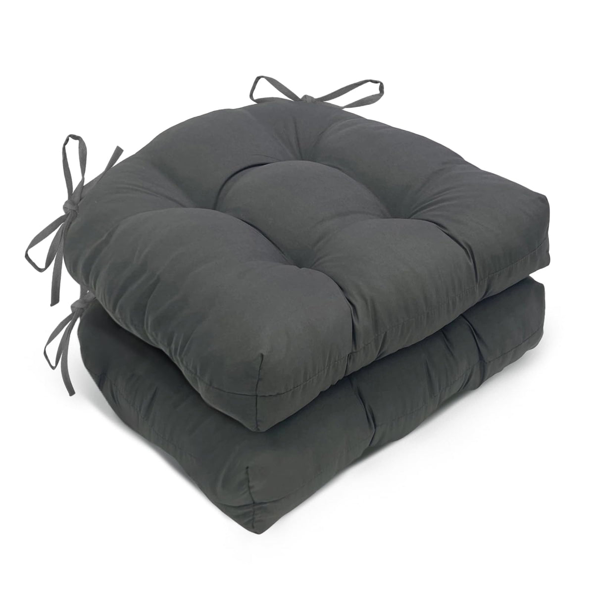 2 Pack Waterproof Outdoor Thick Tufted Chair Cushions,Peacock