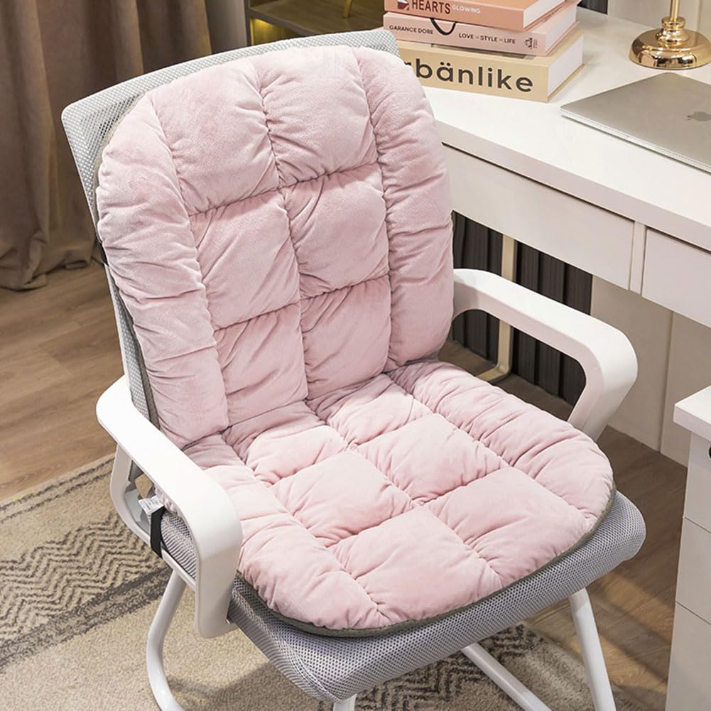 Desk Chair Cushion Non-Slip Rocking Seat Cushion Office Chair Pad Dorm Seat Cushion with High Back Support Soft Seat Pad with Ties for Office Car Home Dining Room Kitchen