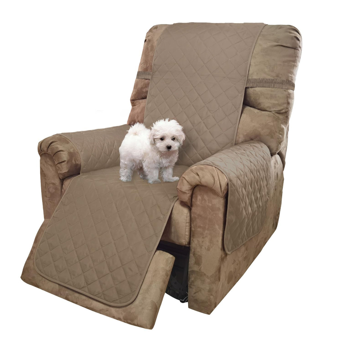 U-NICE HOME Reversible Sofa Cover Couch Cover for Dogs, Coffee/Beige