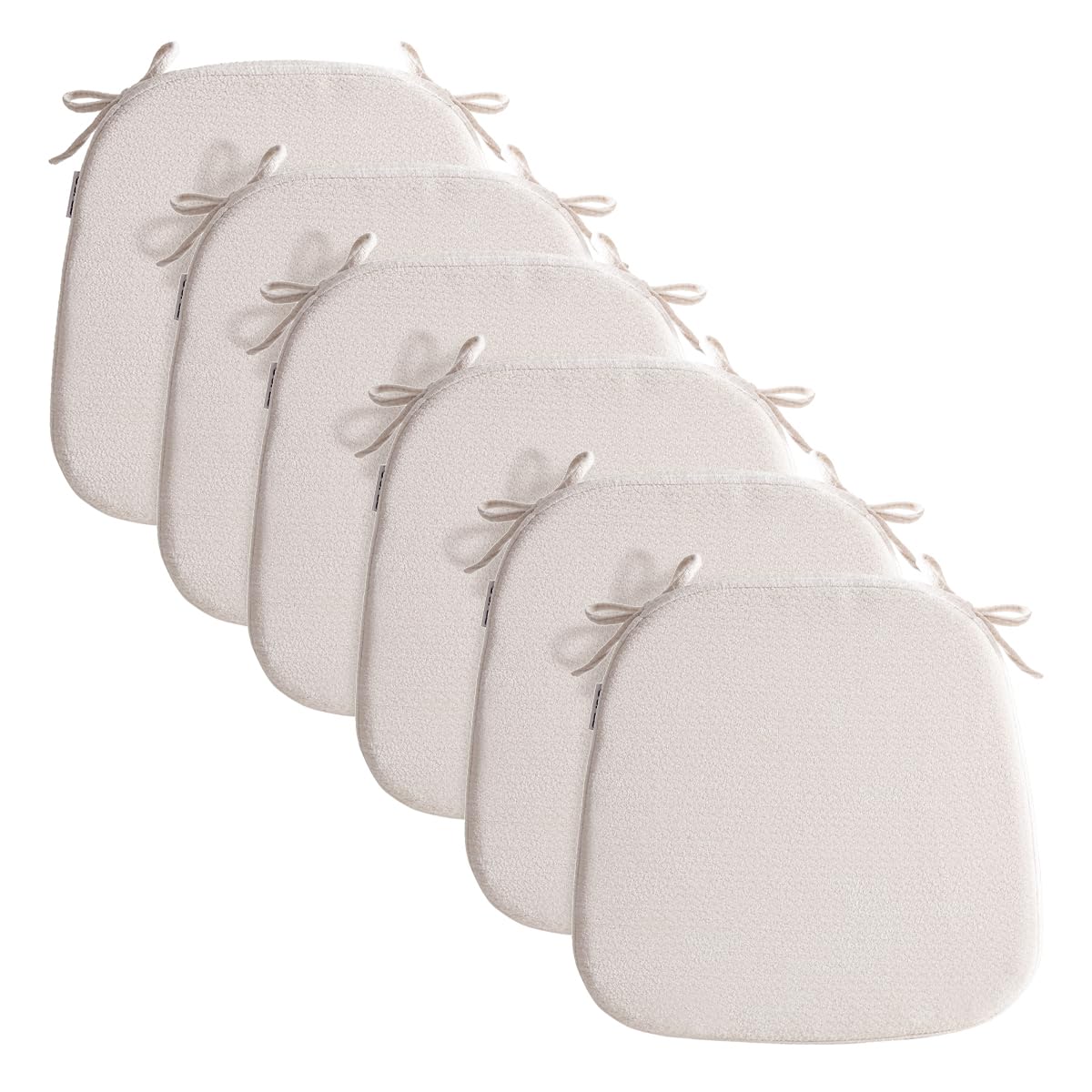 Chair Cushions for Dining Chairs, Washable Chair Pads, Gray, 4 Pack