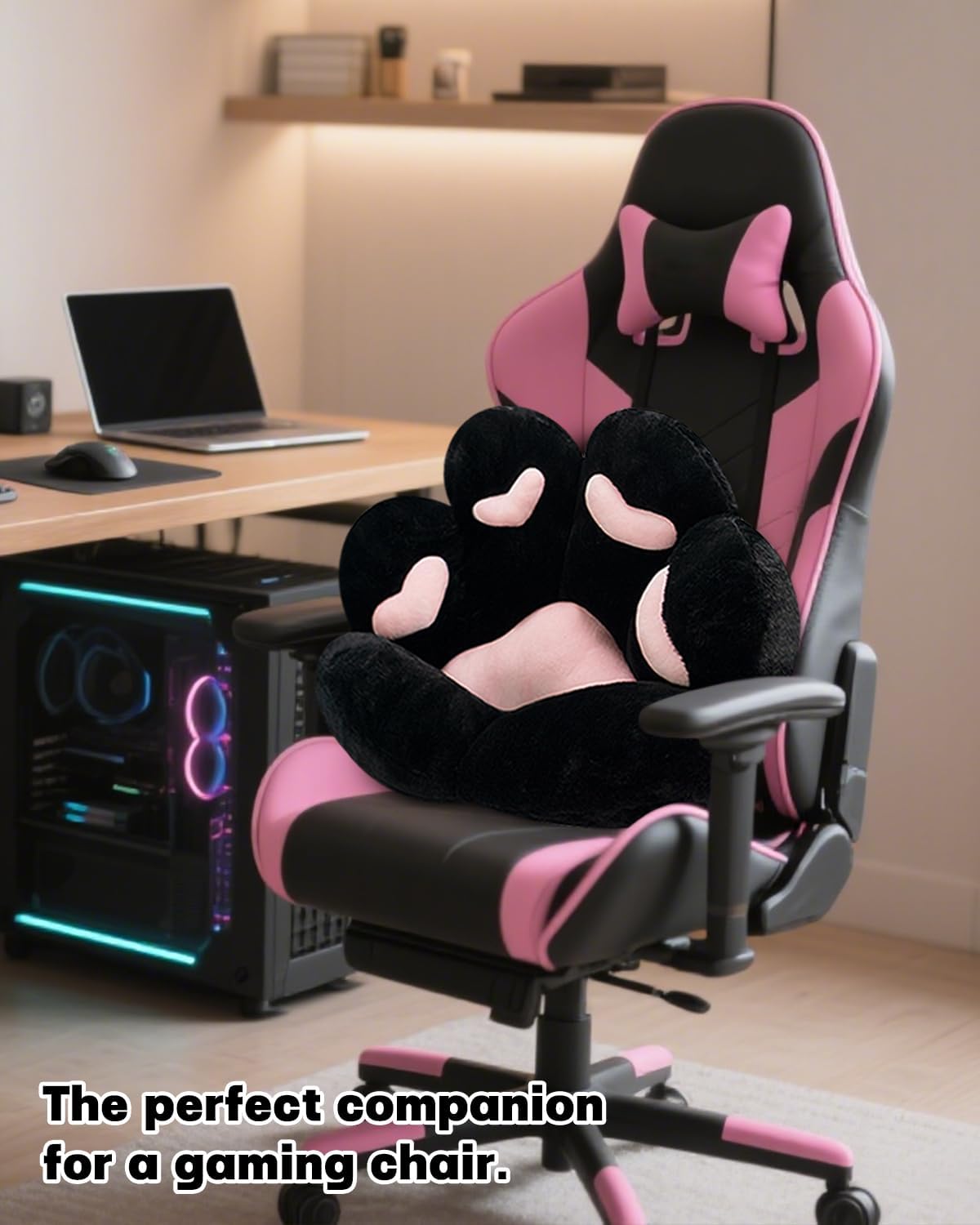 MOONBEEKI Cat Paw Cushion Chair Comfy Kawaii Plush Seat Cushions