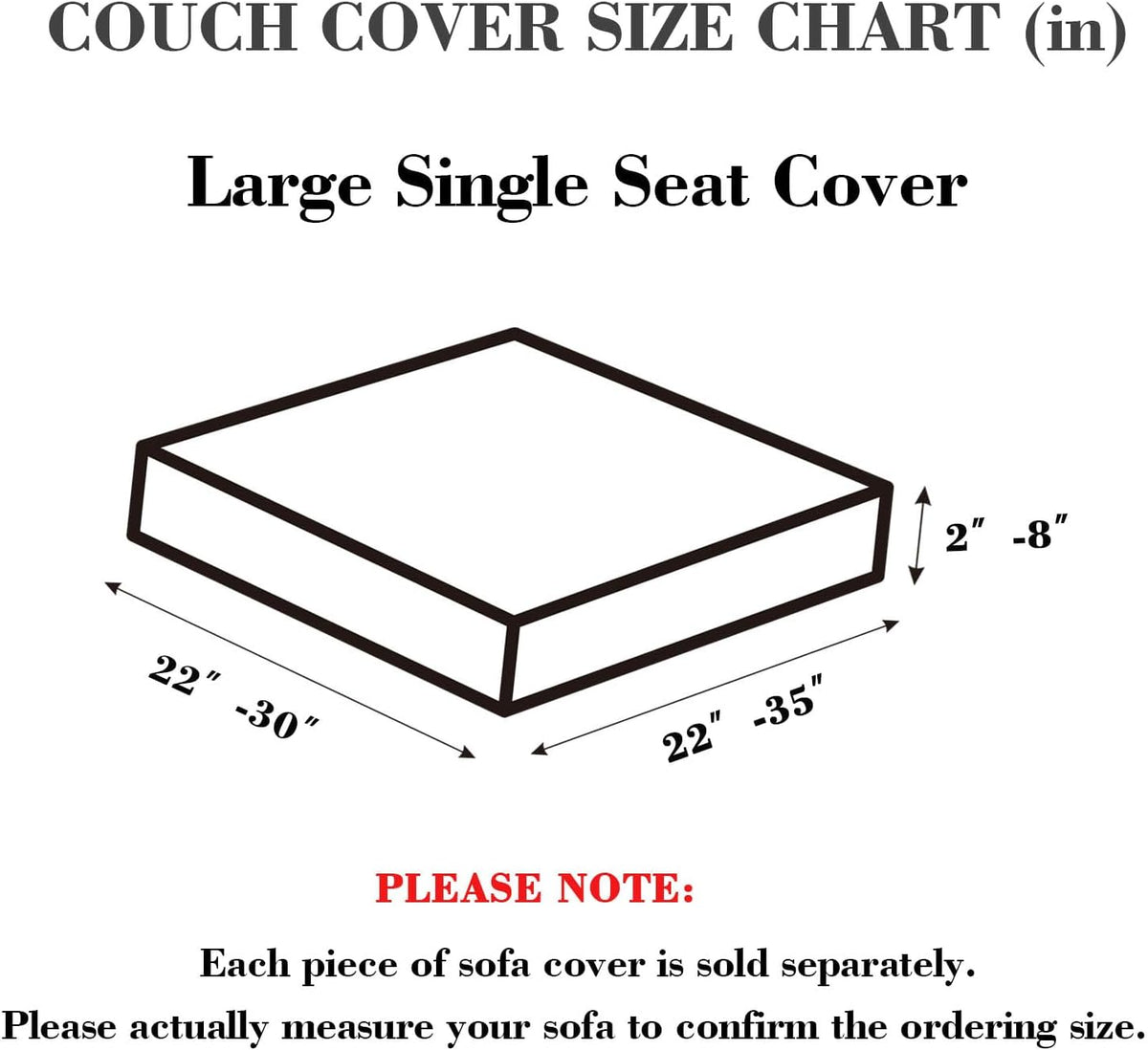 Couch Cushion Covers Sofa Covers Couch Covers for Sofa Pet Friendly Universal Sofa Covers Washable Stretch Slipcovers for Sectional Sofa (Texture Gray,Large Single Seat Cover)