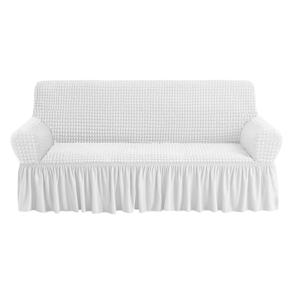 NICEEC Sofa Cover Wine Red Couch Cover Stretch Sofa Slipcovers with Skirt