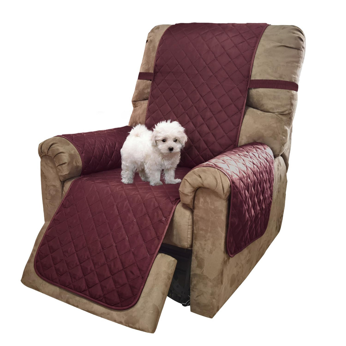 U-NICE HOME Reversible Sofa Cover Couch Cover for Dogs, Coffee/Beige