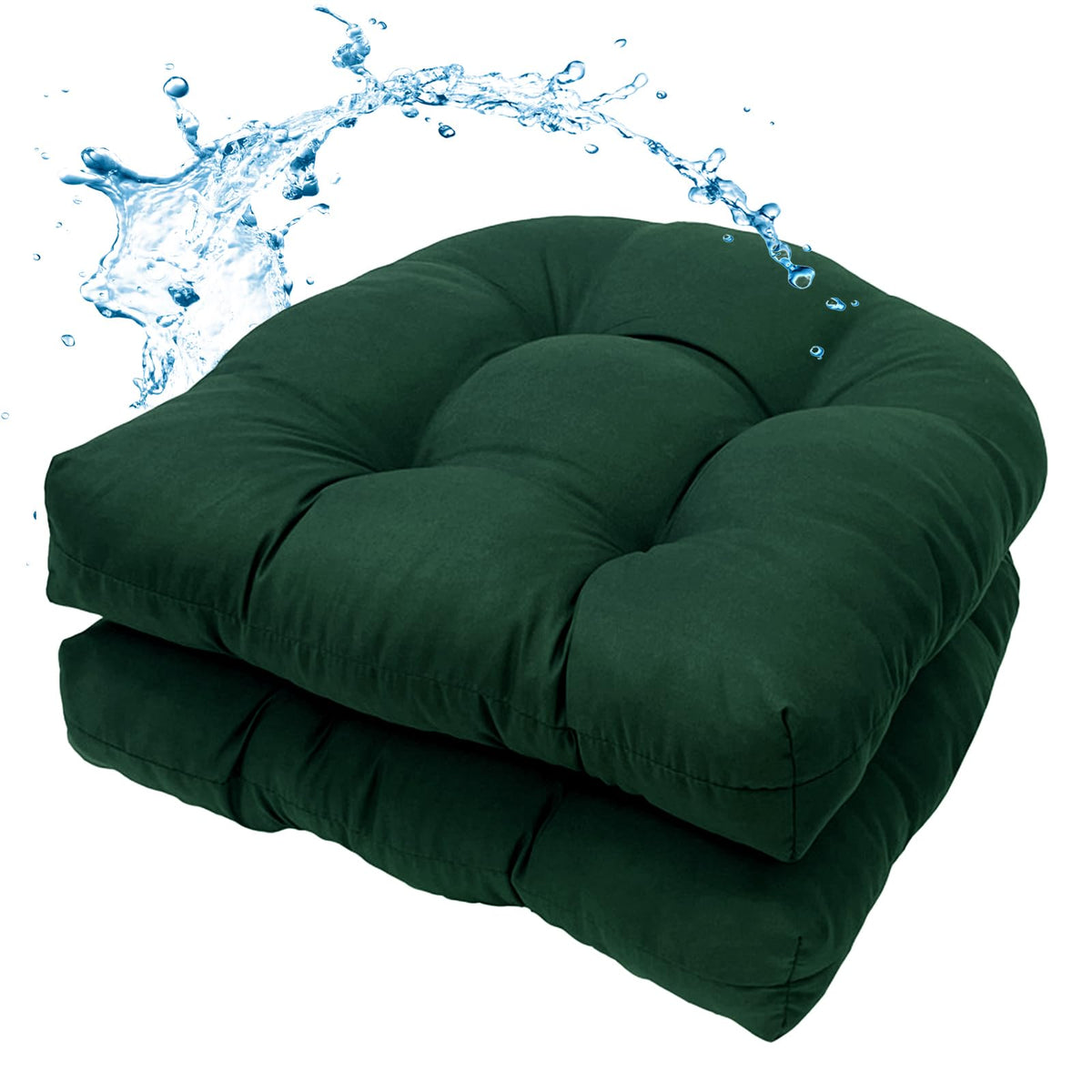 MTMR 2Pcs Outdoor Chair Cushions, Patio Furniture Seat Pads, Waterproof