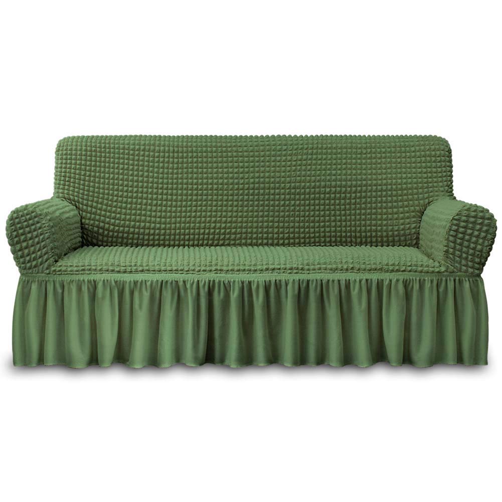 NICEEC Sofa Cover Wine Red Couch Cover Stretch Sofa Slipcovers with Skirt
