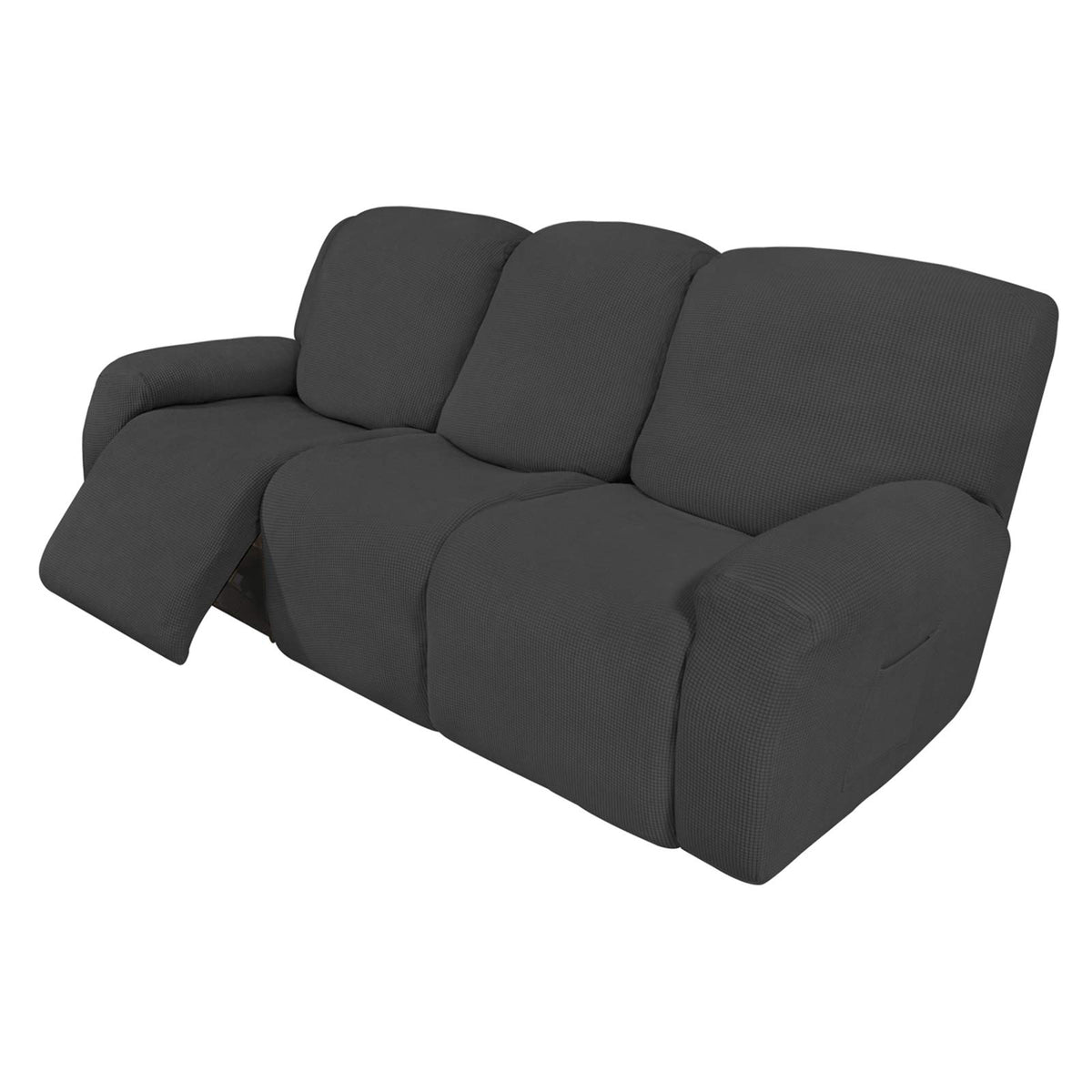 Easy-Going Stretch Recliner Chair Sofa Slipcover Washable Dark Gray