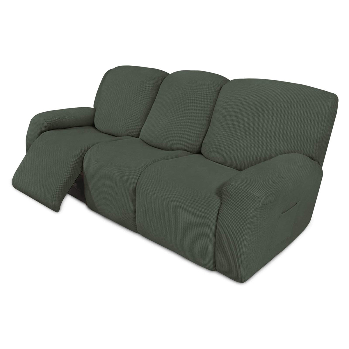 Easy-Going Stretch Recliner Chair Sofa Slipcover Washable Dark Gray