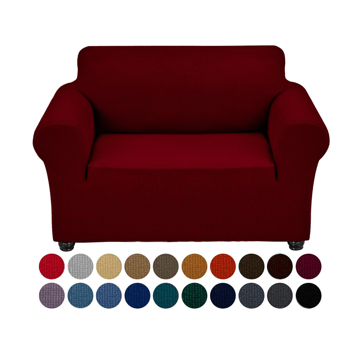 Joccun Stretch Couch Cover Slipcovers, 1-Piece Sofa Covers for 3 Cushion Couch Spandex Jacquard Washable Furniture Protector Cover for Living Room,Kids,Pets(Sofa,Black)