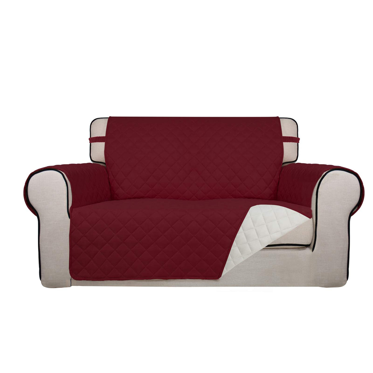 PureFit Reversible Quilted Couch Covers for Dogs Sofa Cover 4 Seater 88"