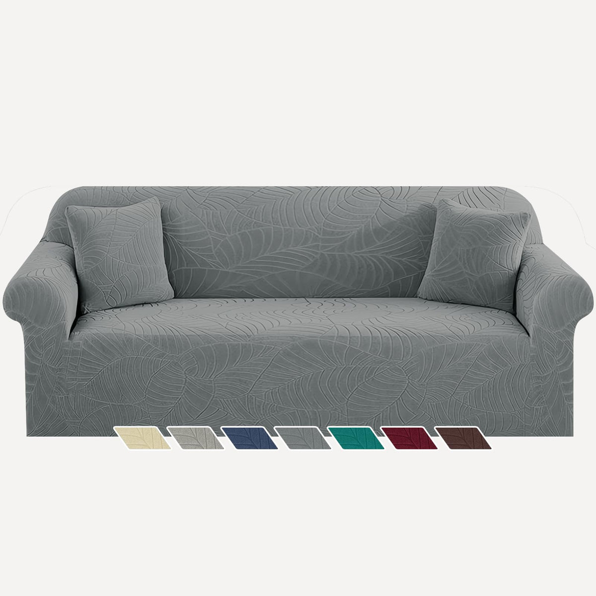 YEMYHOM Couch Cover Latest Jacquard Design High Stretch Sofa Covers for 3 Cushion Couch, Pet Dog Cat Proof Slipcover Non Slip Magic Elastic Furniture Protector (Sofa, Light Gray)