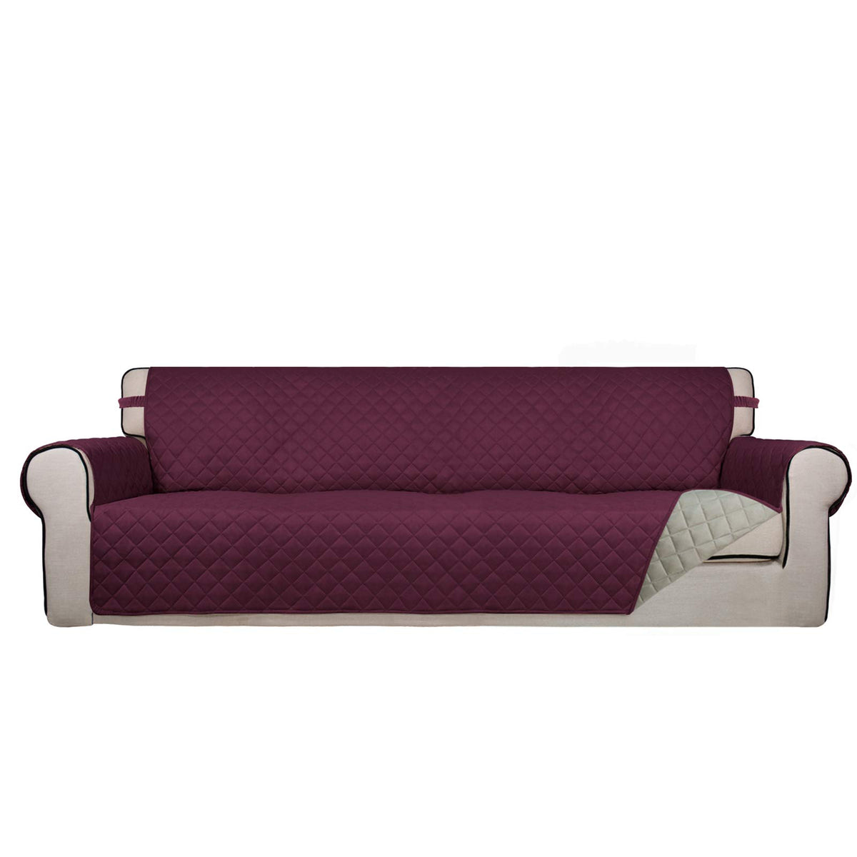 PureFit Reversible Quilted Couch Covers for Dogs Sofa Cover 4 Seater 88"