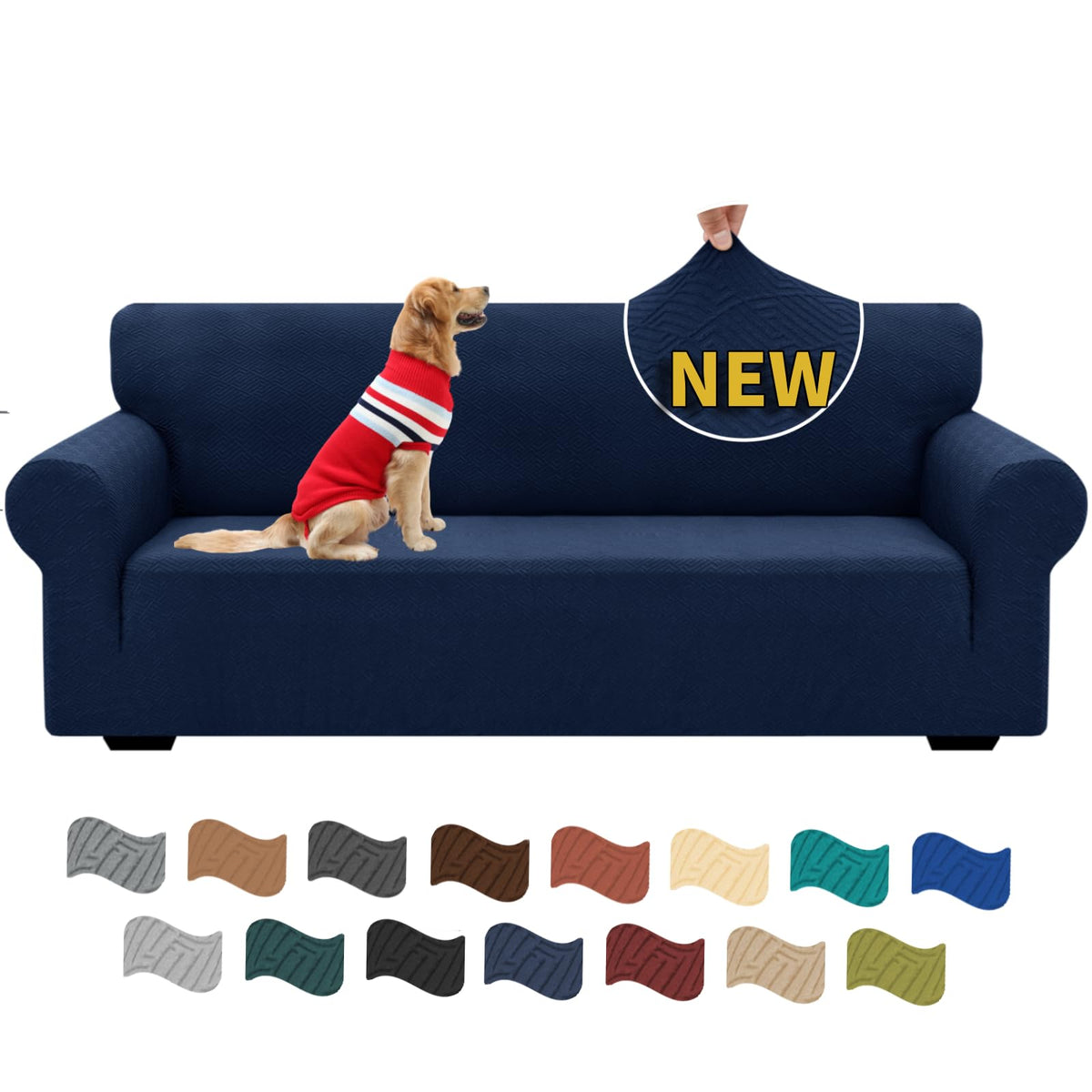 XINEAGE Stretch Jacquard Sofa Cover, Non Slip Sofa Slipcover for Dog