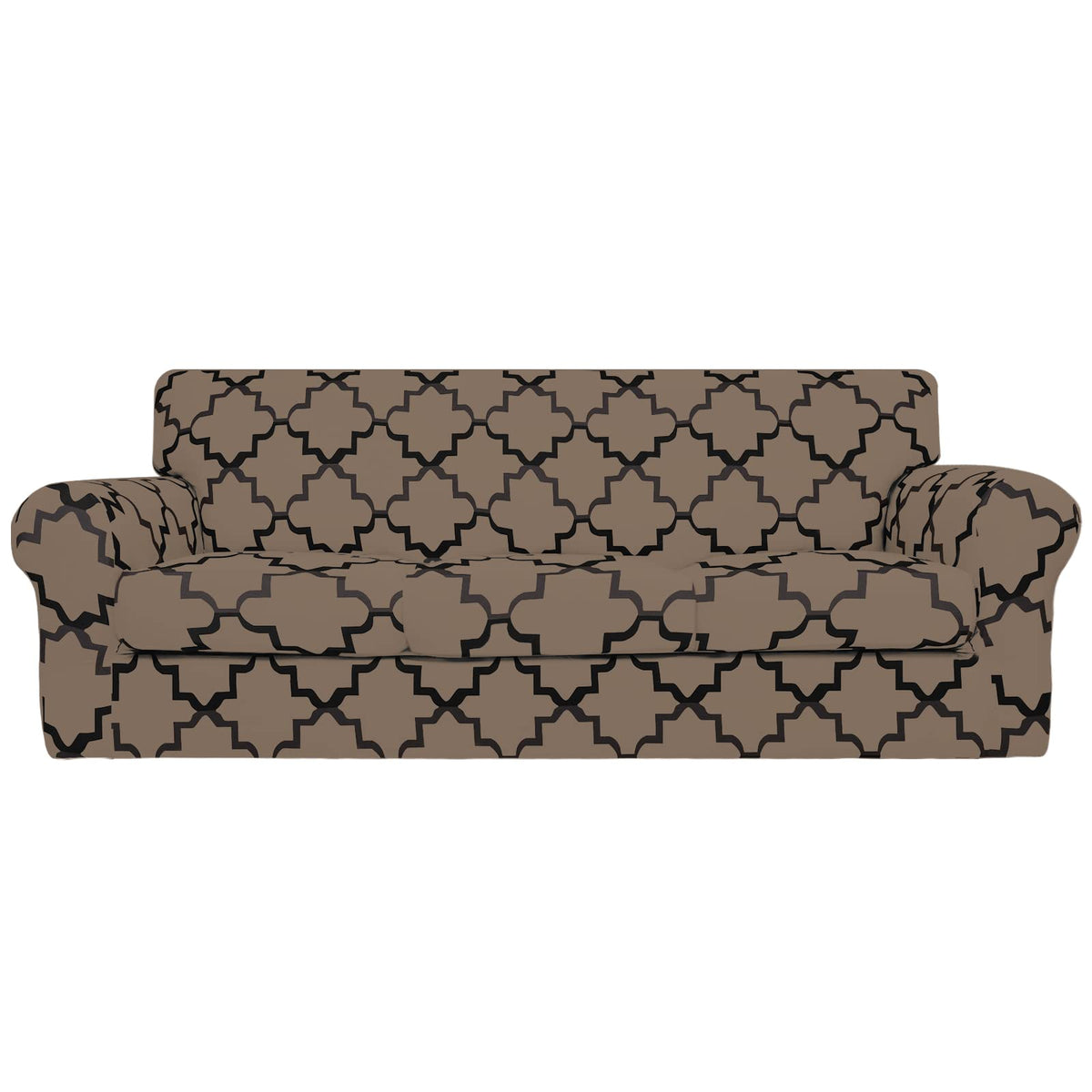 Easy-Going 4 Pieces Stretch Sofa Cover for 3 Cushion Couch Washable